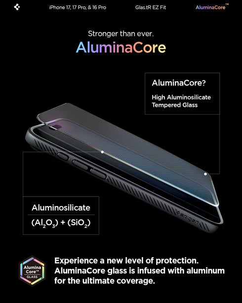 Spigen Película para iPhone 17 Pro / 17 – GLAS.tR EZ Fit (2 Unidades)